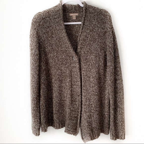 White Stag Sweaters - White Stag White & Brown Knot Style Sweater